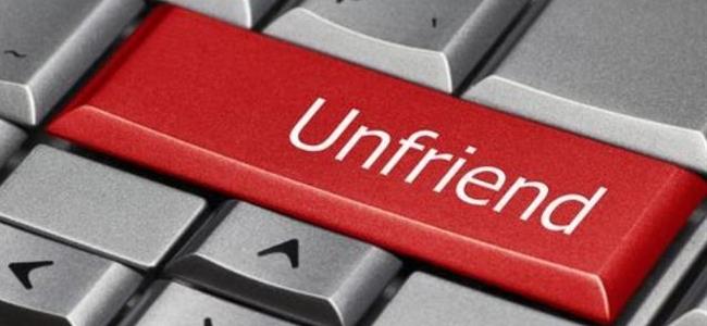 Unfriend فخلاف فإعتقال